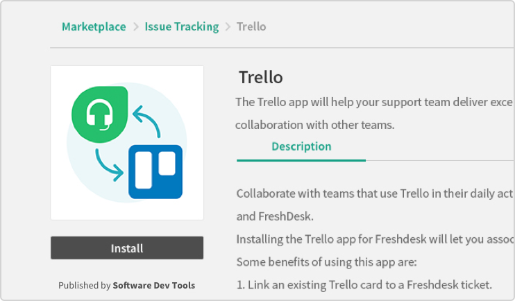 Trello app on marketplace